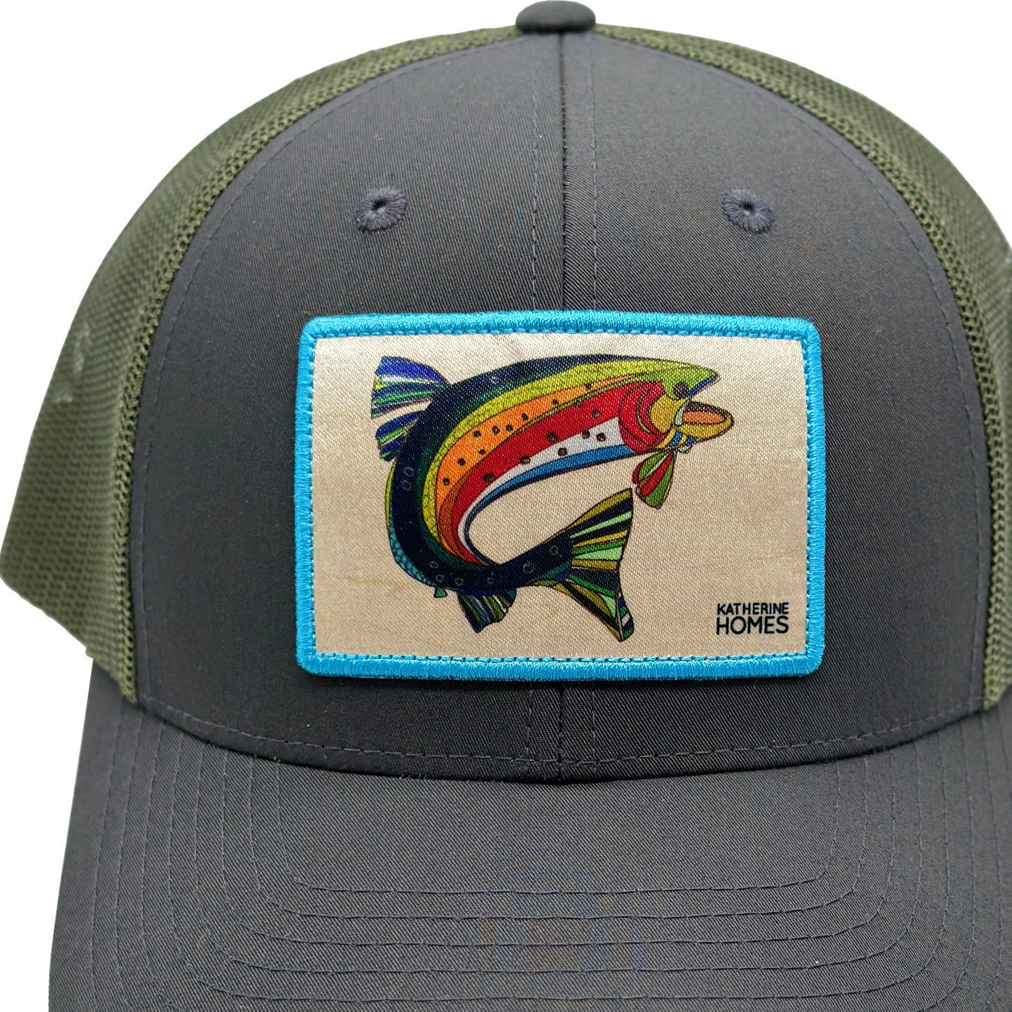 Colorado Cutthroat Trout | Moss Green and Grey | Baseball Hat