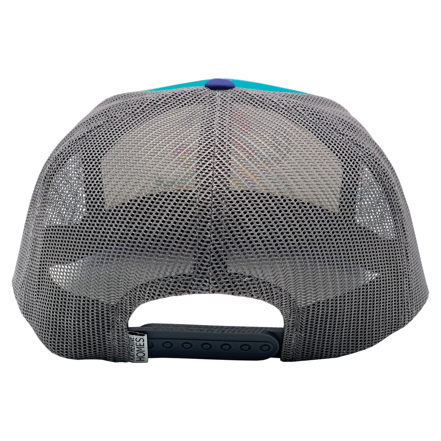 Giant Pacific Octopus | 7 Panel Hat | Purple, Teal 100% Recycled Grey Mesh