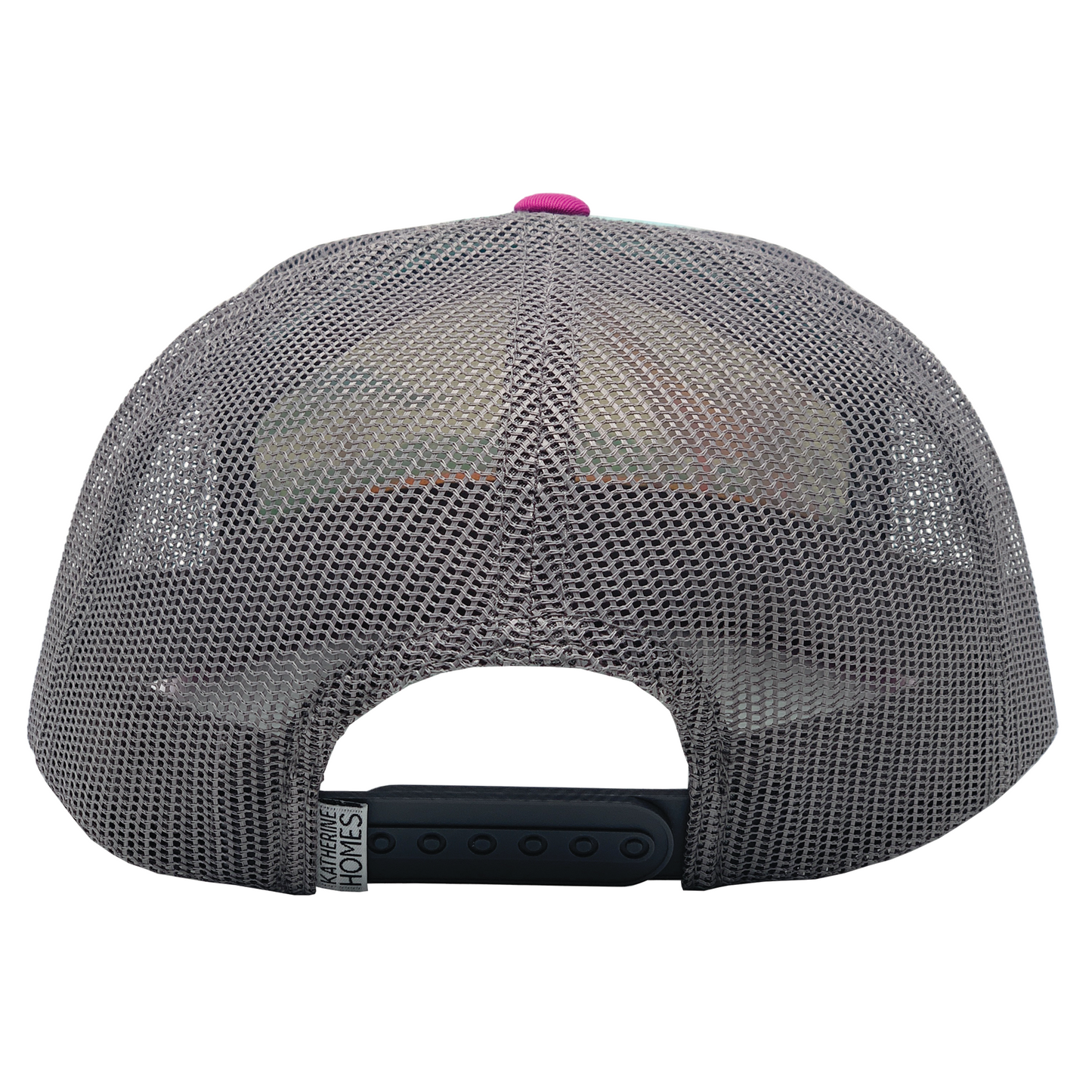 Fleeing Giraffe | 7 Panel Youth | Magenta | Aqua | 100% Grey Recycled Mesh