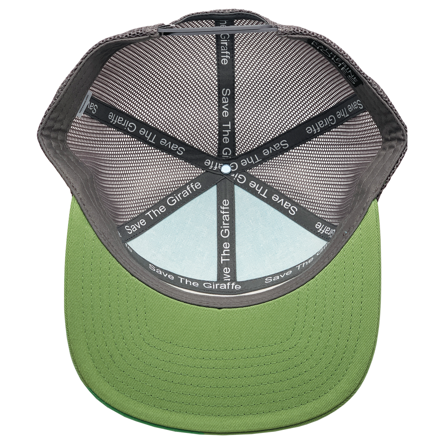 Fleeing Giraffe | 7 Panel | Grass | Sky | 100% Grey Recycled Mesh