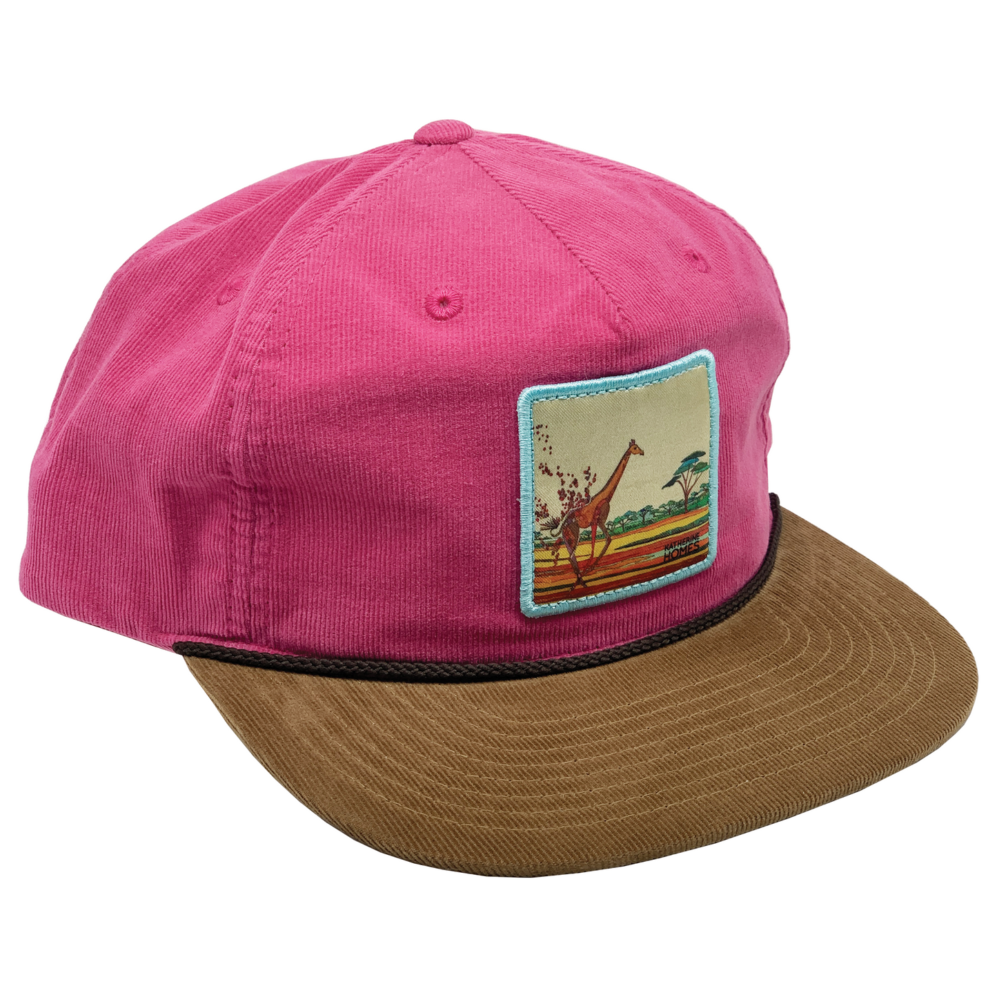 Fleeing Giraffe | Corduroy | Pink | Stone