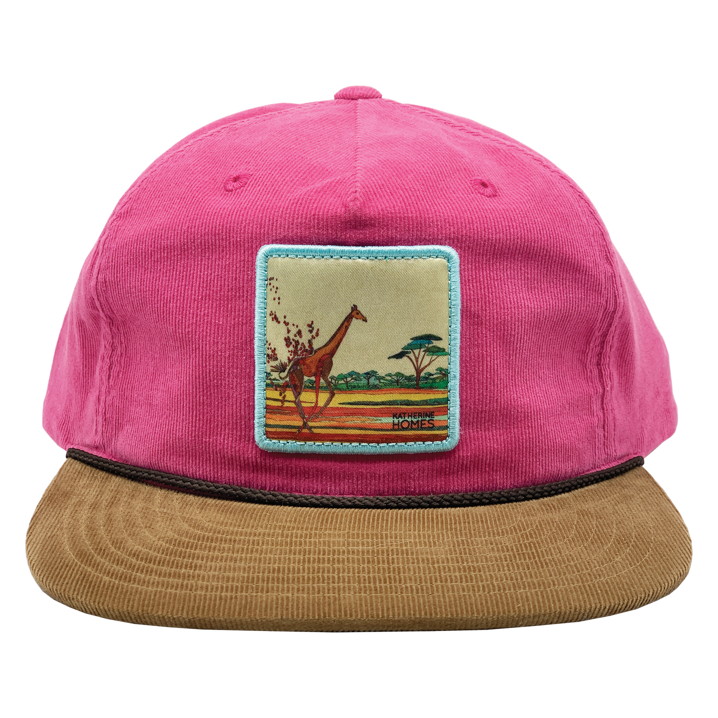 Fleeing Giraffe | Corduroy | Pink | Stone