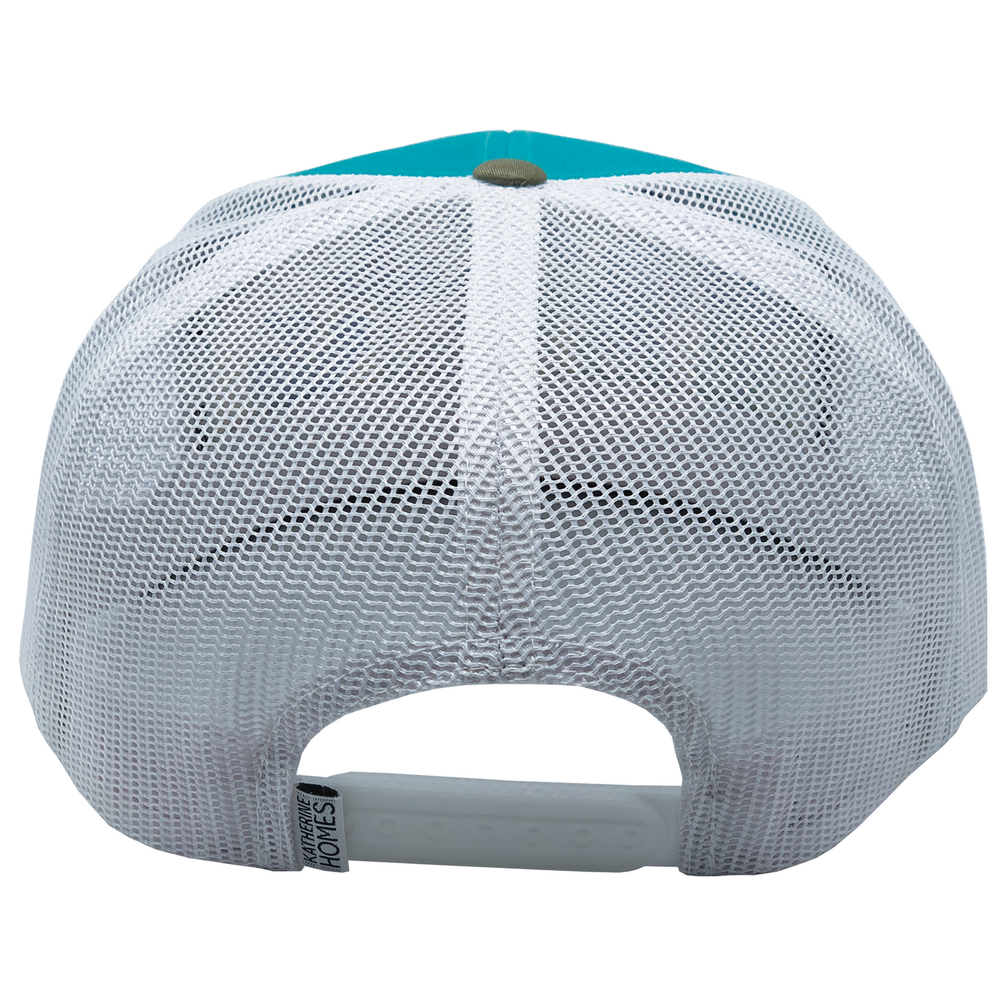 Iris Flowers | 7 Panel | Pea | Teal | 100% White Recycled Mesh