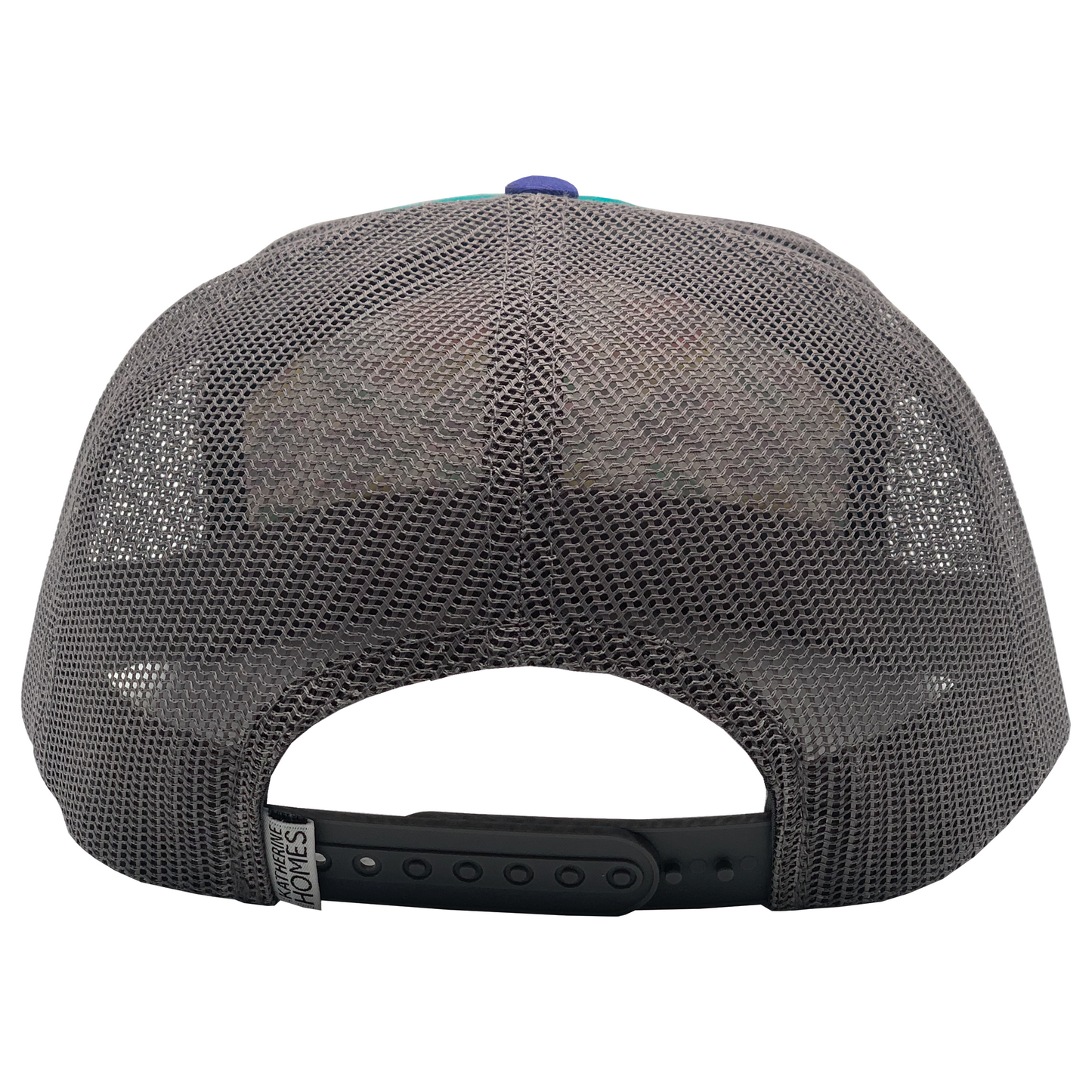 Tulips | 7 Panel Hat | Violet | Teal | Grey 100% Recycled Mesh