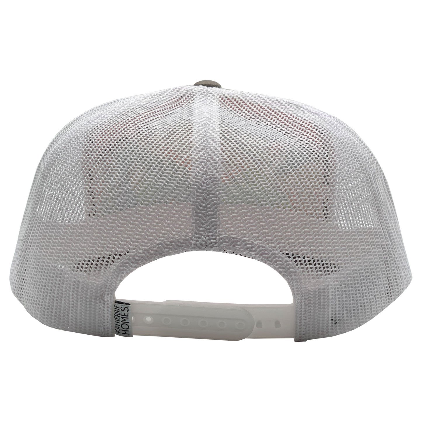 Mountain Daisies | 7 Panel Hat | Grey | Orange | White 100% Recycled Mesh