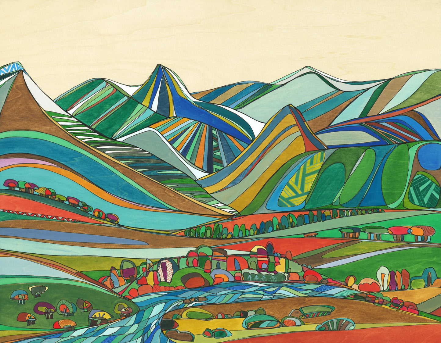 Oh Be Joyful Mountain | Trucker Hat | Grey and Natural