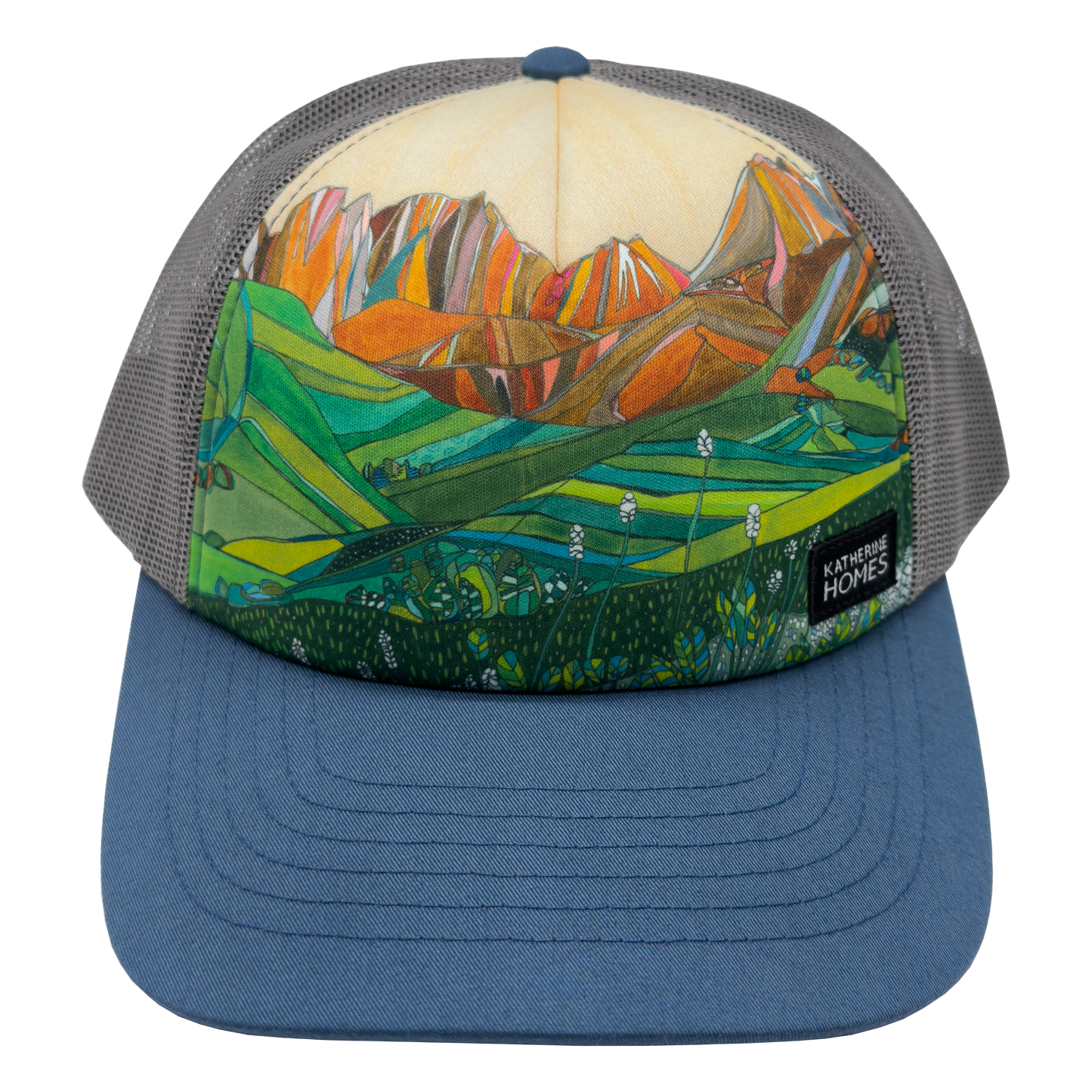 American Basin Mountains Trucker Hat Baseball and Mesh Hat by artist  Katherine Homes 