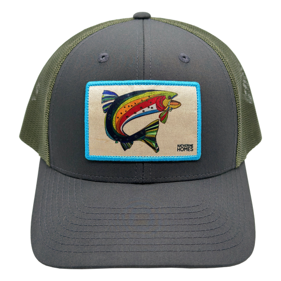 Colorado Cutthroat Trout | Moss Green and Grey | Baseball Hat