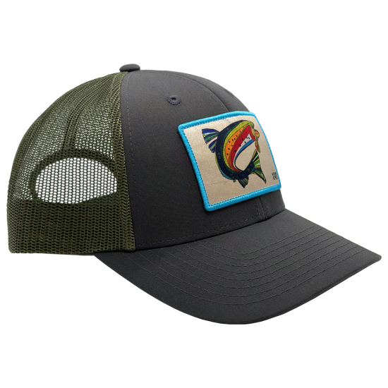 Colorado Cutthroat Trout | Moss Green and Grey | Baseball Hat