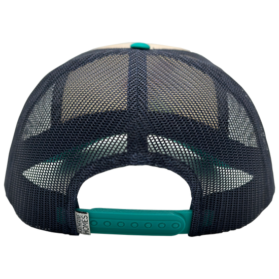 Load image into Gallery viewer, Hummingbird | Teal + Navy | Trucker Hat
