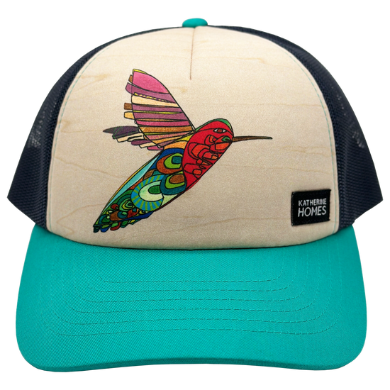 Hummingbird | Teal + Navy | Trucker Hat