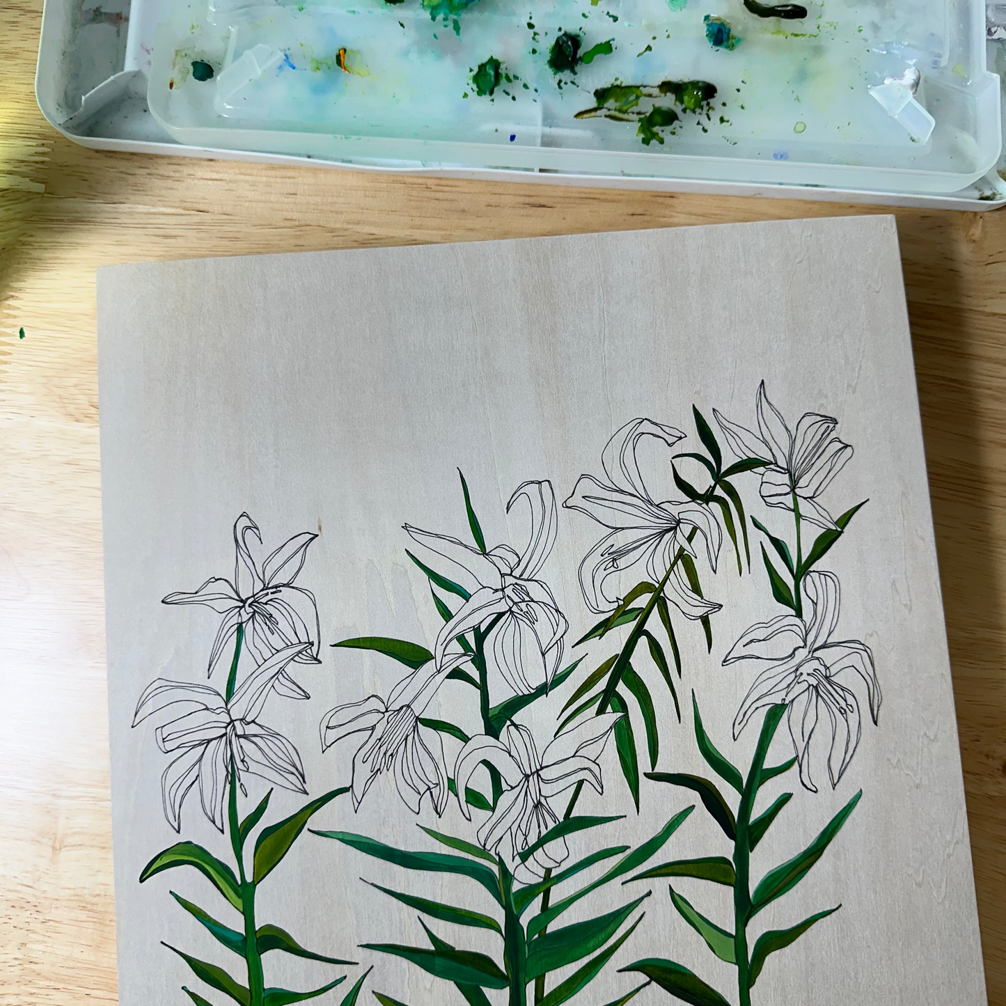 Wild Lilies Painting by Katherine Homes 