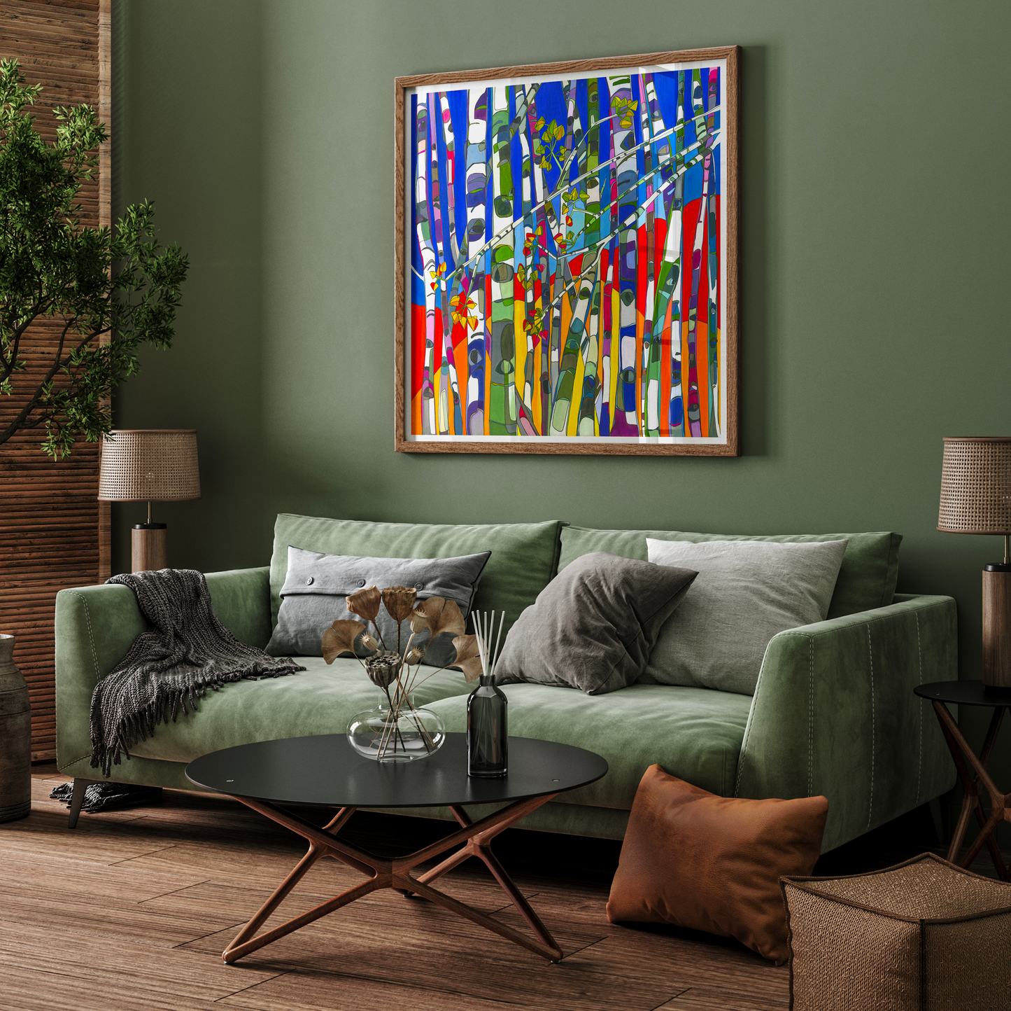 Kebler Pass Blue by Katherine Homes, print, fine art, giclee, trees, forest