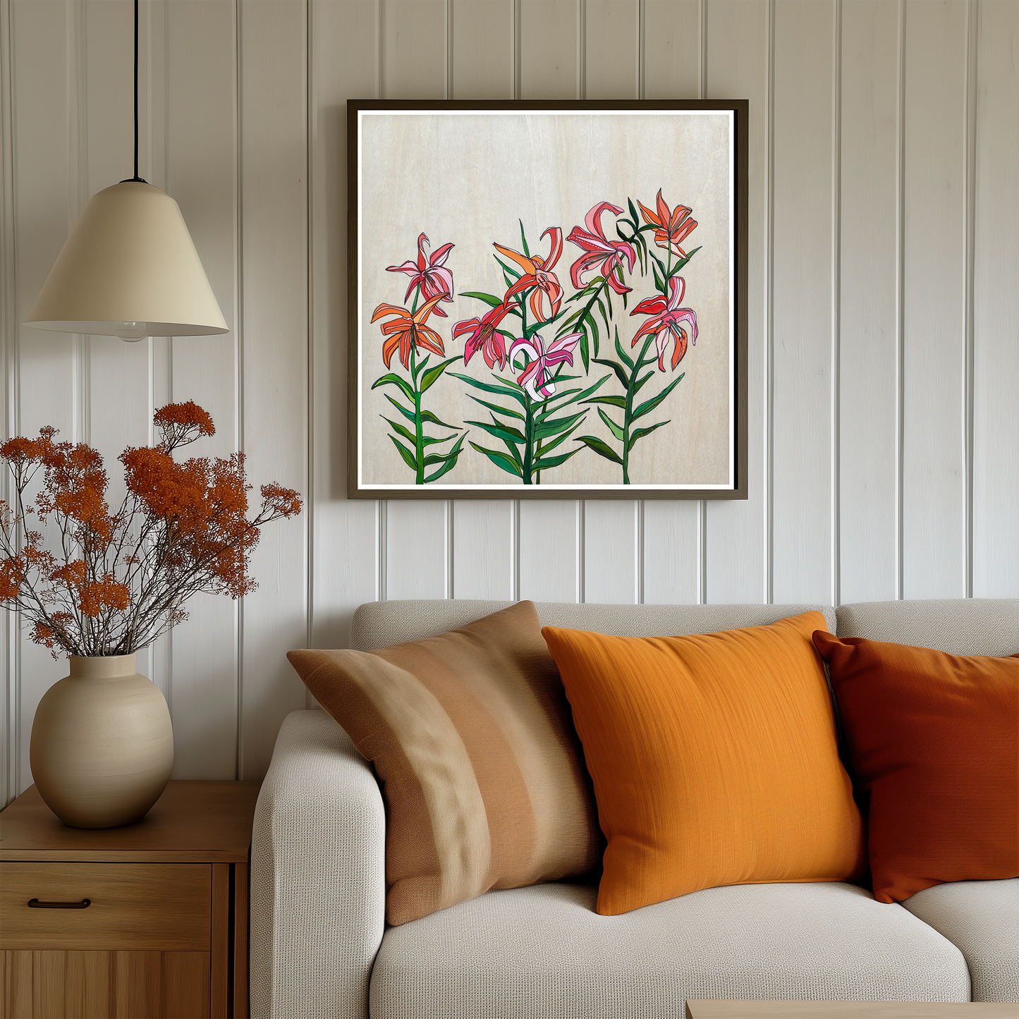 Wild Lilies Print Flowers Home Decor Painting by Katherine Homes, giclee, fine art print, wildflowers, flowers, colorful, beauty