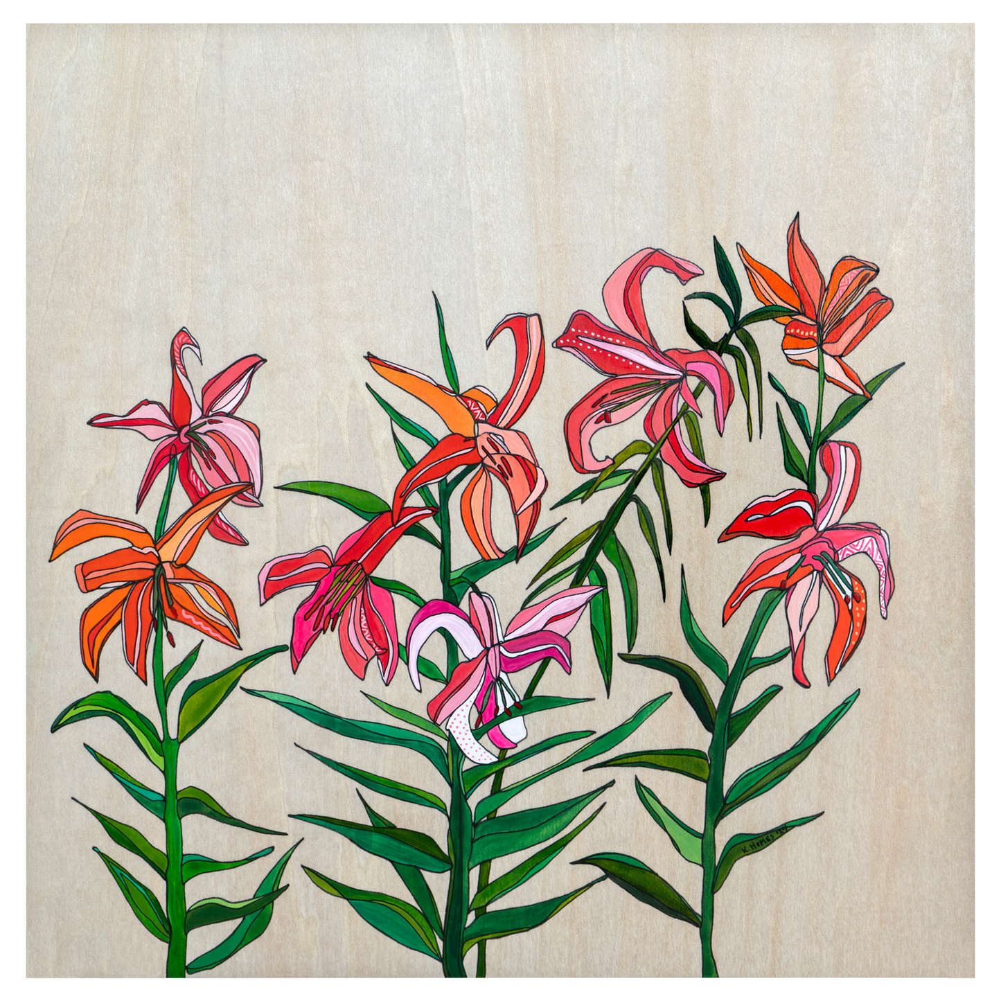 Lilly Flower Painting by Katherine Homes 