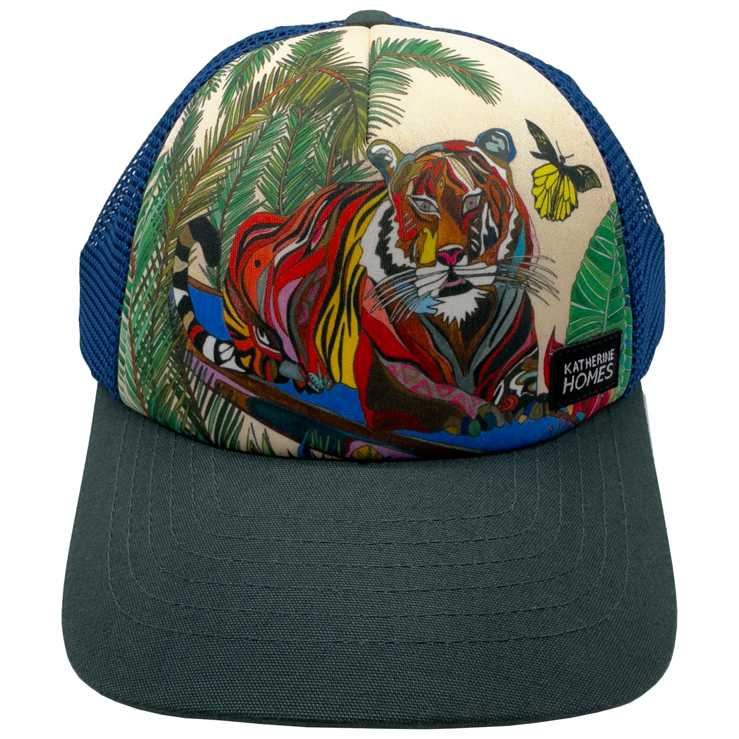 Endangered Sumatran Tiger Trucker Hat for Kids Baseball and Mesh 
Hat by artist  Katherine Homes 