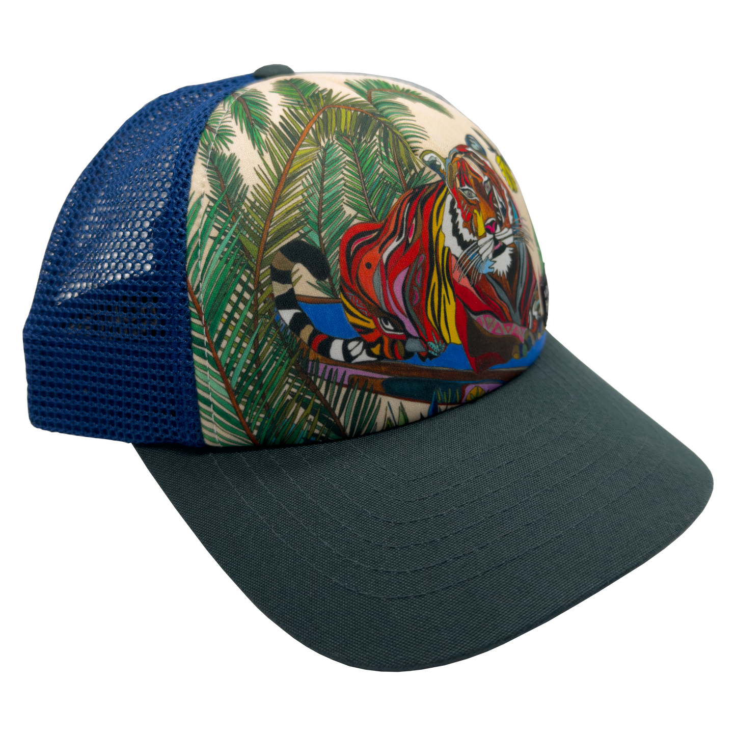Endangered Sumatran Tiger Trucker Hat for Kids Baseball and Mesh 
Hat by artist  Katherine Homes 