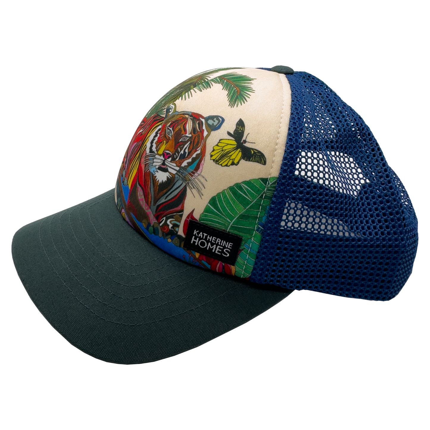 Endangered Sumatran Tiger Trucker Hat for Kids Baseball and Mesh 
Hat by artist  Katherine Homes 