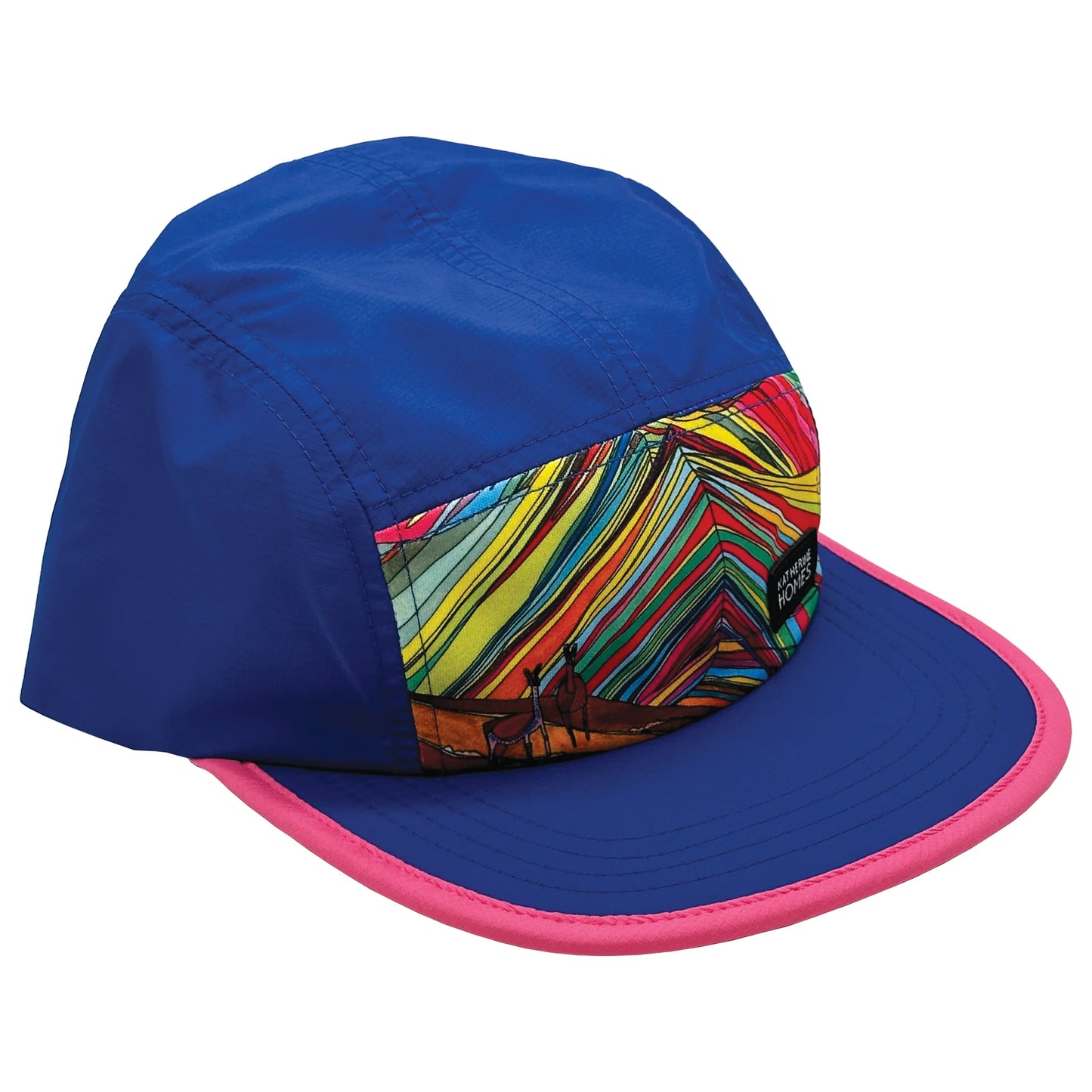 Rainbow Mountain and Alpaca,  Peru |  Travel and Running Hat | Royal Blue
