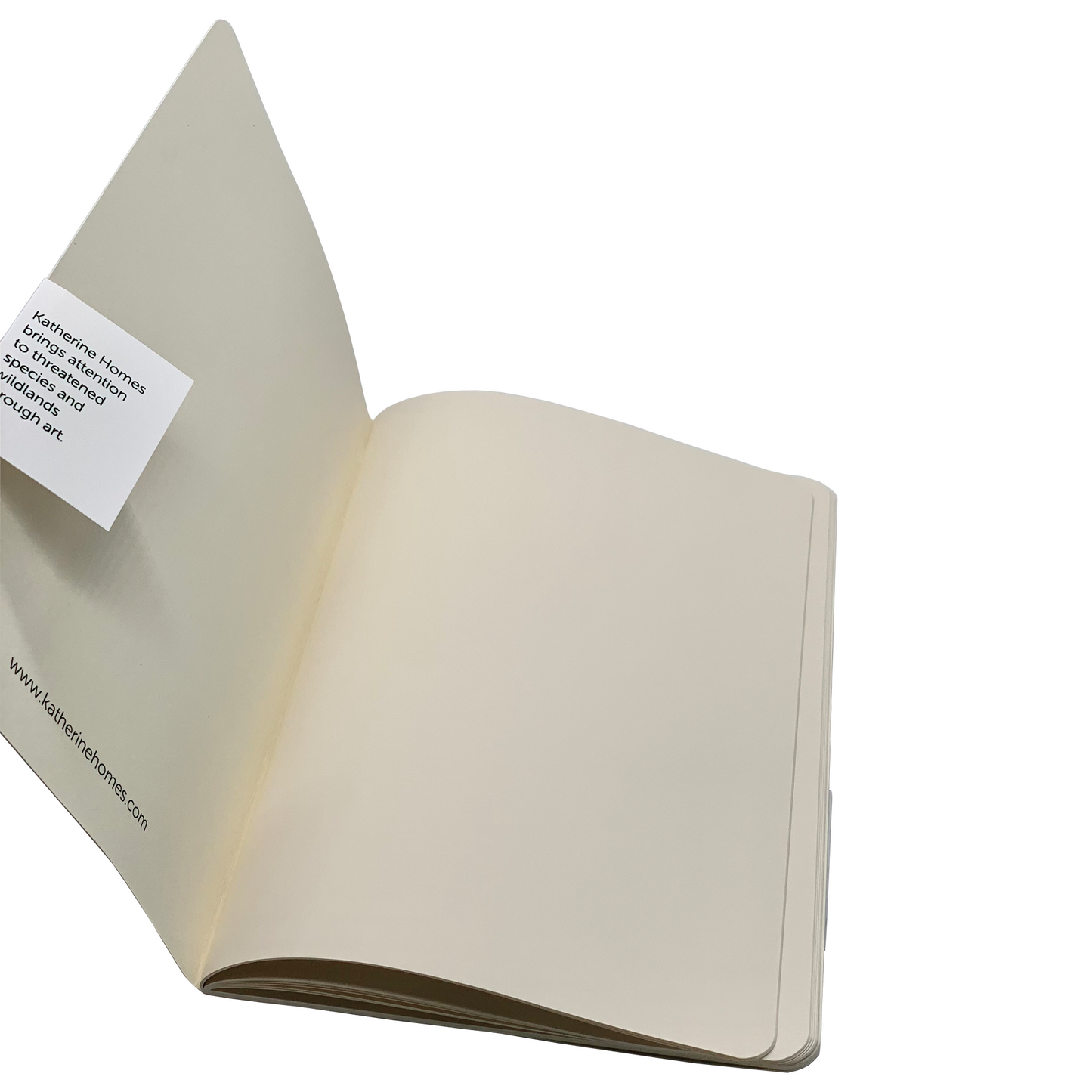 Katherine Homes notebook interior, lines pages, writing, drawing, travel, lightweight, eco-friendly