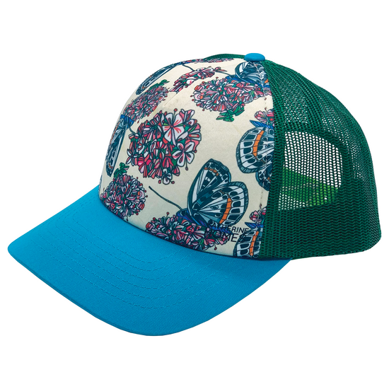 El Segundo Blue Butterfly  | Trucker Hat | Blue Teal | Lush Green Mesh