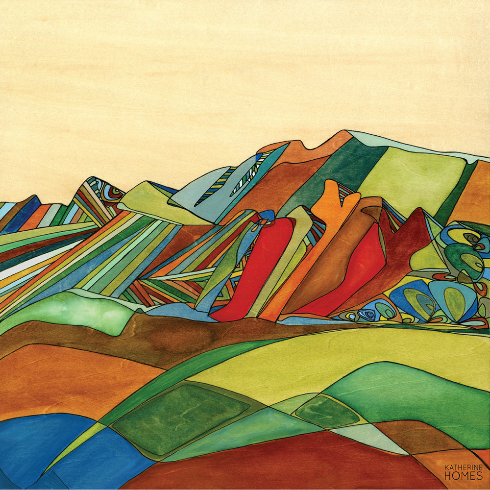 Original Boulder Flatiron Design by Katherine Homes | Print, Boulder, Colorado, watercolor, home decor