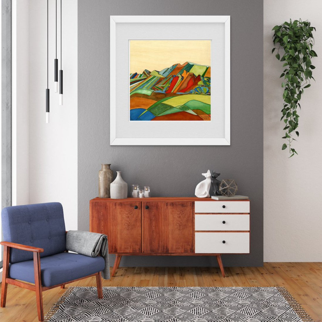 Original Boulder Flatiron Design by Katherine Homes | Print, fine art reproduction, giclee, mountains