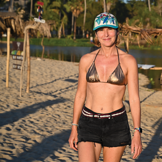 Cacti + Hummingbird | Trucker Hat  | Turquoise | Lime