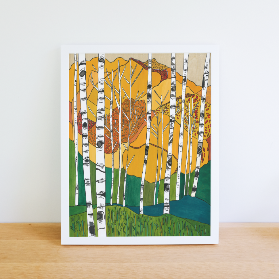 Aspen Trees Print by Katherine Homes, giclee, fine art print, nature, forest, beauty