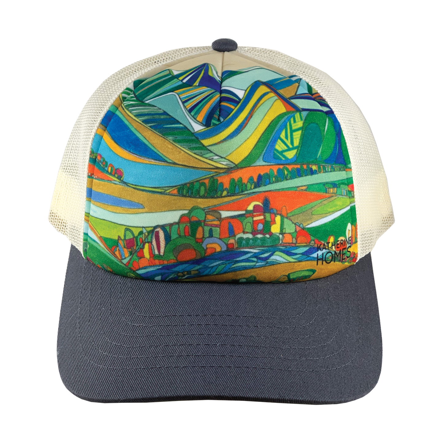 Oh Be Joyful Mountain | Trucker Hat | Grey and Natural