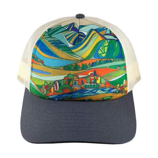 Oh Be Joyful Mountain | Trucker Hat | Grey and Natural