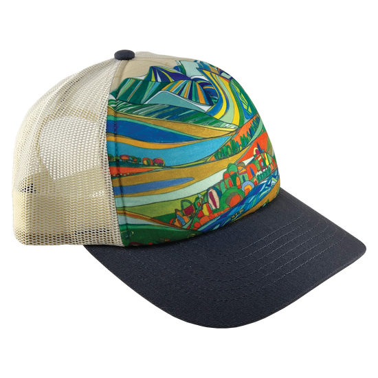 Oh Be Joyful Mountain | Trucker Hat | Grey and Natural