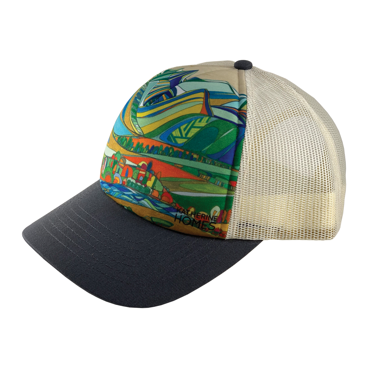 Oh Be Joyful Mountain | Trucker Hat | Grey and Natural