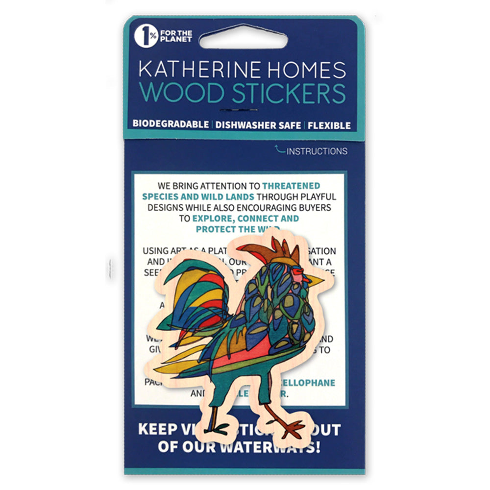 Katherine Homes Rooster Wood Sticker 