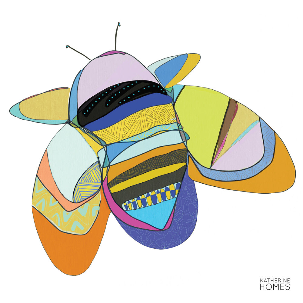Katherine Homes Rusty Patched Bumble Bee, print, giclee, home decor, bees, honeybees, bumblebee, nature