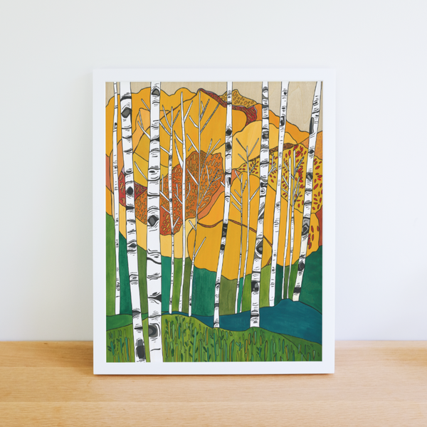 Aspen Trees Print by Katherine Homes 