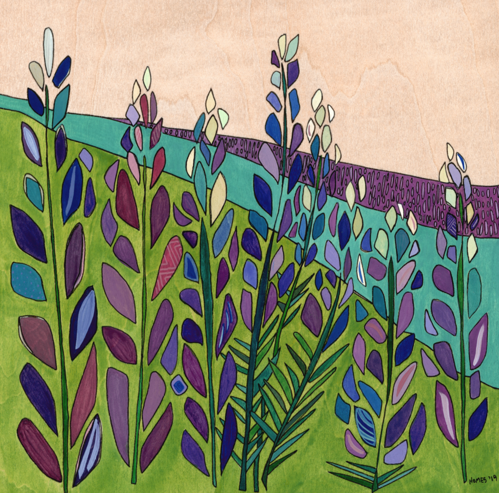 Lupines Print by Katherine Homes