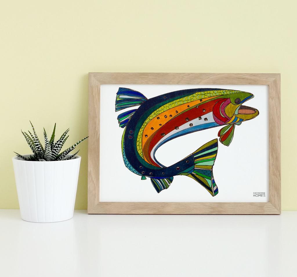 Colorado Greenback Cutthroat Trout original design by Katherine Homes | Print